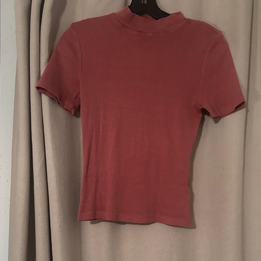 Anthropologie Dusty Rose Short Sleeve Tee